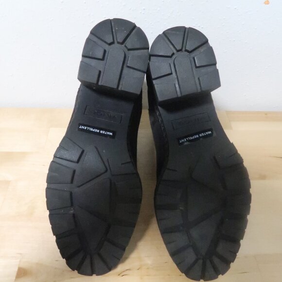 Vince Black Suede Block Heel Ankle Chealse Boots Women’s Size 7 - Picture 2 of 15